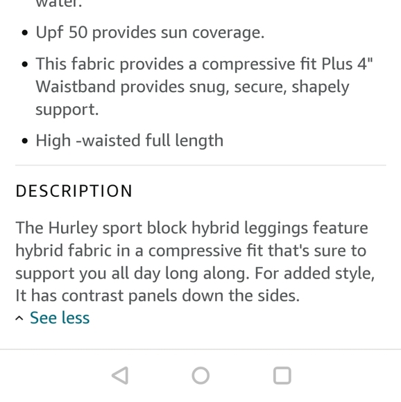 🆕 WOT🔥HURLEY🌺UPF50 🌞💦 HYBRID PINK,BLUE&TEAL❣️SZ.M🌝WORKOUT /RUNNING PANTS - Picture 3 of 8